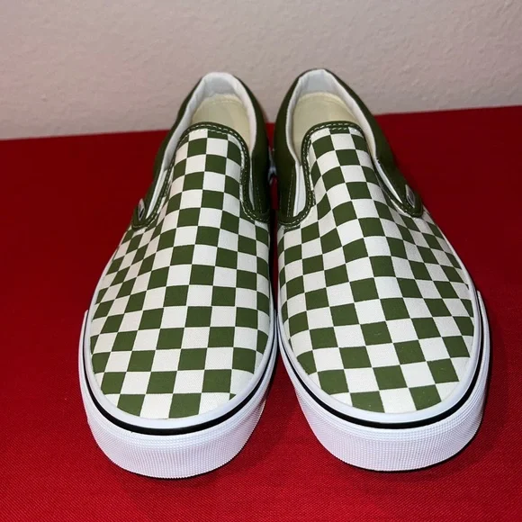 VANS Classic Slip-On Color Theory Checkerboard - 11 - Scarab Green / White - NWB - Picture 4 of 9